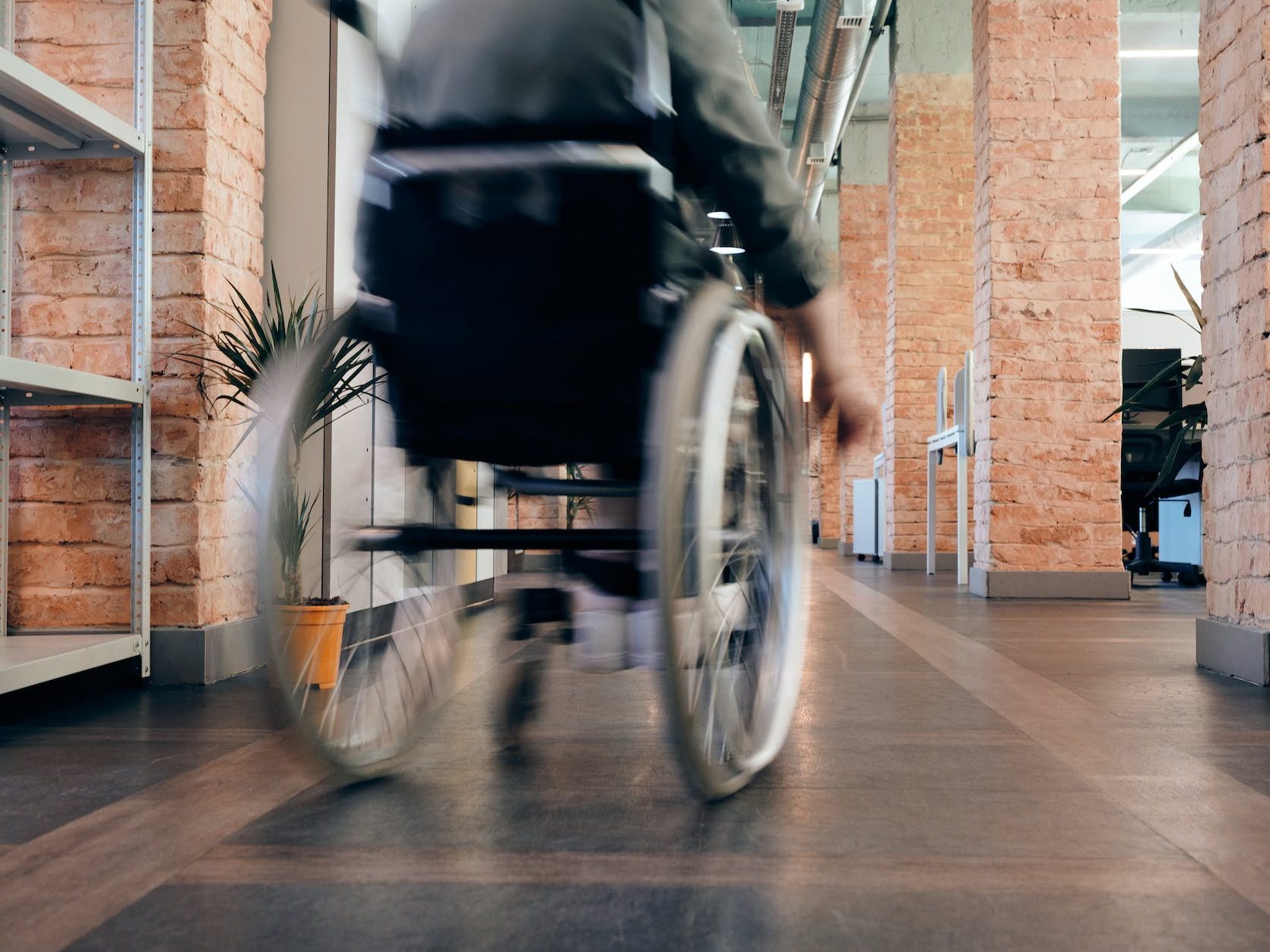 photo of person using wheelchair